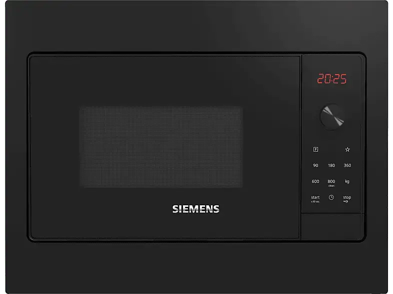 Siemens BF523LMB3 Mikrowelle (800 Watt, Einbaugerät, 20 l, Schwarz)