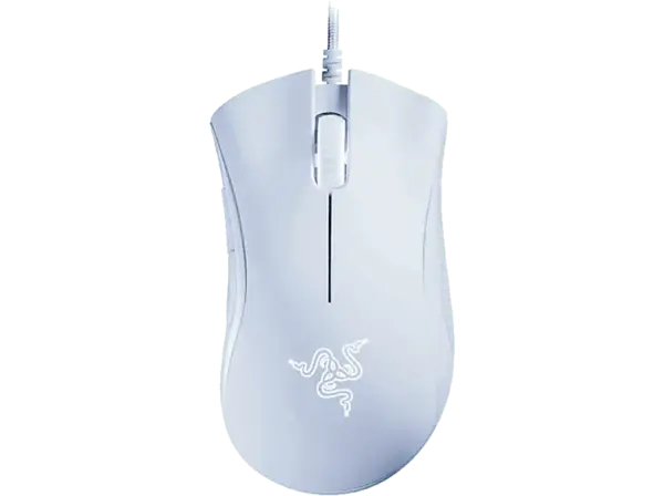 Razer Gaming Maus Deathadder Essential, USB, 6400 dpi, 5-Tasten, 1000Hz, 220IPS/30G, RGB-LED, Wei&szlig;