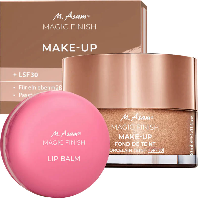 M. Asam Geschenkset Foundation Porcelain Teint LSF 30 & Lippenbalsam Macaron Soft Silk