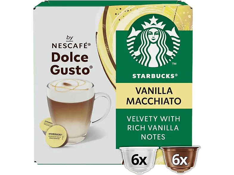 Starbucks Kaffeekapsel Dolce Gusto ® Madagascar Vanilla (10 Stk., Kompatibles System: Nescafé Gusto); Kaffeekapseln 12 Stück (= 6 Getränke) (für Dolce Gusto®)