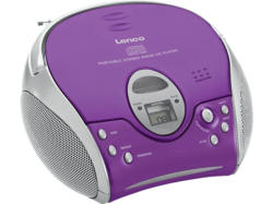 Lenco SCD-24 Tragbares FM Radio mit CD Player, lila; Radiorecorder