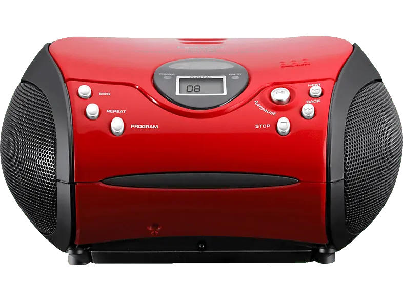 Lenco SCD-24 CD-Radio, rot/schwarz