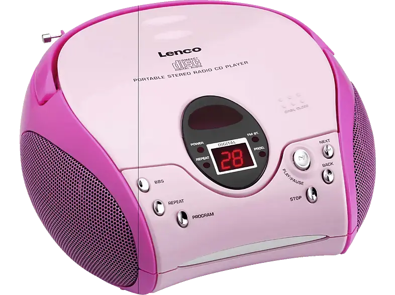 Lenco CD Radio SCD24, pink
