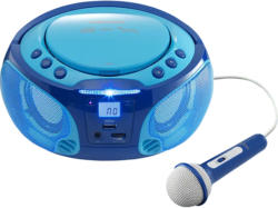 Lenco SCD-650 Tragbares FM Radio mit CD Player, blau; Radiorecorder