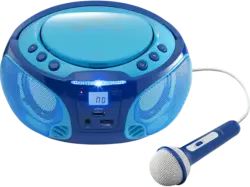 Lenco SCD-650 Tragbares FM Radio mit CD Player, blau; Radiorecorder