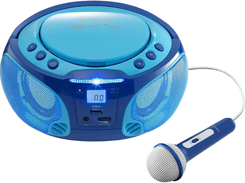 Lenco SCD-650 Tragbares FM Radio mit CD Player, blau; Radiorecorder