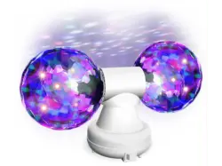 Patryfunlights Doppeltes rotierendes mehrfarbiges Partylicht; Party Twin Light