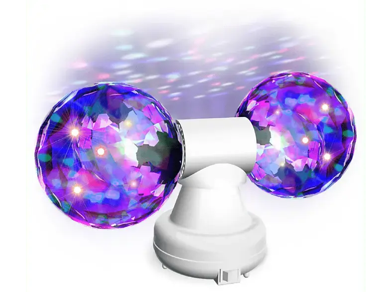 Patryfunlights Doppeltes rotierendes mehrfarbiges Partylicht; Party Twin Light