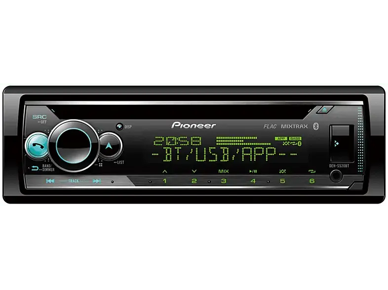 Pioneer Autoradio DEH-S520BT Schwarz