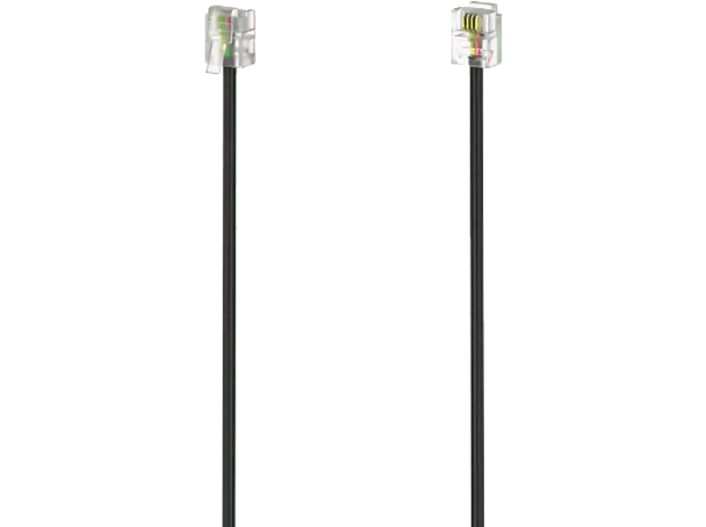 Hama Modularkabel, Stecker 6p4c - 6p4c, 3 m, Schwarz