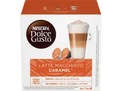 Dolce Gusto Latte Macchiato Caramel Kaffeekapseln, 16 Stück, Kompatibles System: Nescafé Dolce Gusto