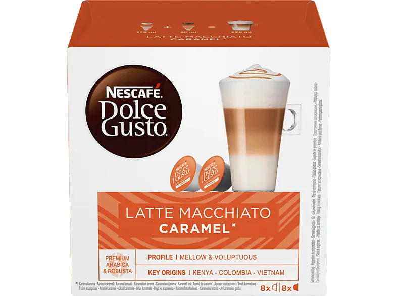 Dolce Gusto Kaffeekapsel Latte Macchiato Caramel (16 Stk., Kompatibles System: Nescafé Dolce Gusto); Kaffeekapseln 16 Kapseln (=8 Getränke) (für Dolce Gusto®)