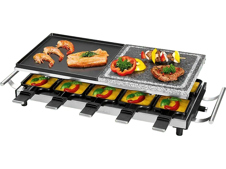 Profi Cook Raclette-Grill 2 in 1 PC-RG 1144 edelstahl Raclette (in Edelstahl, für , 1700 Watt)