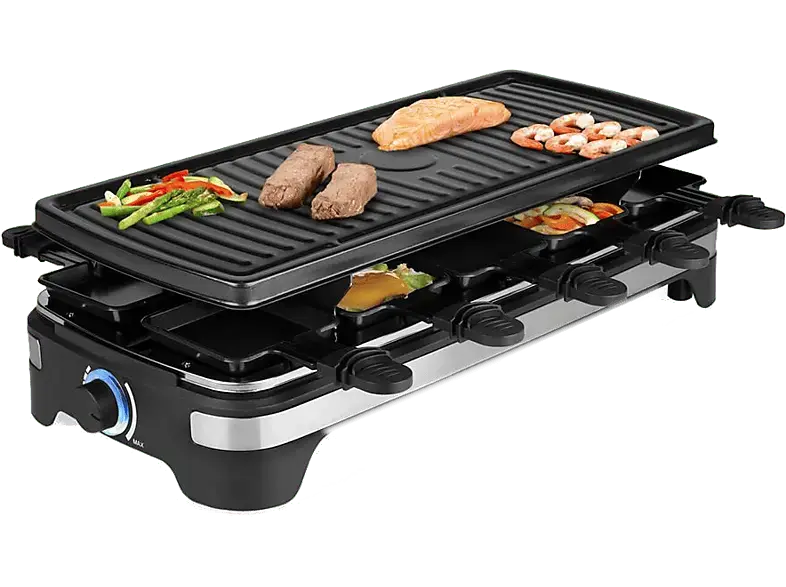 Princess 01.162650.01.001 Raclette (in Schwarz, für 10 Personen, 1500 Watt)