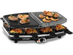 Cloer 6435 Raclettegrill mit Naturstein Raclette (in Schwarz, für , )