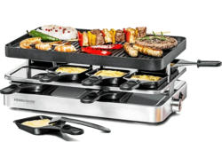 Rommelsbacher RC1400 Raclette (in Silber, für 8 Personen, 1200 Watt)