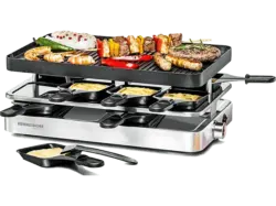 Rommelsbacher RC1400 Raclette (in Silber, für 8 Personen, 1200 Watt)