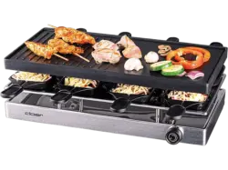 Cloer 6458 Raclette (in Silber, für 8 Personen, 1200 Watt)