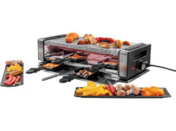 Unold 48760 Delice Basis Raclette (in Schwarz/Edelstahl, für 8 Personen, 1200 Watt)