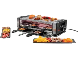 Unold 48760 Delice Basis Raclette (in Schwarz/Edelstahl, für 8 Personen, 1200 Watt)