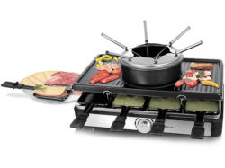 Emerio RG 124930 Raclette (in Schwarz/Silber, für 8 Personen, 1400 Watt)