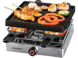 Cloer 6454 Raclettegrill (in Schwarz, für 4 Personen, 750 Watt)