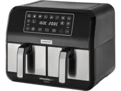 Kenwood HFM20.000MB Healthy Twin Heißluftfritteuse mit 2 Körben (4 l, 1700 Watt, Schwarz)