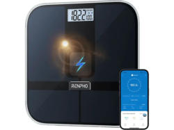 Renpho PEU-R-A020-BK Elis Solar 2 Smart Body Körperfettwaage, Schwarz