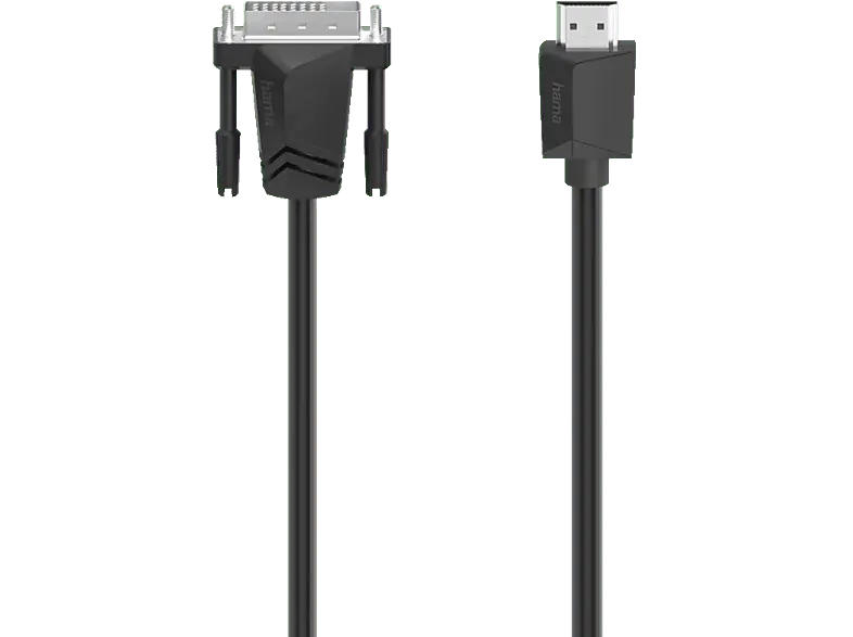 HAMA 00200716 Video-Kabel, DVI-Stecker auf HDMI™-Stecker, Ultra-HD 4K, 3,00 m; Kabeladapter