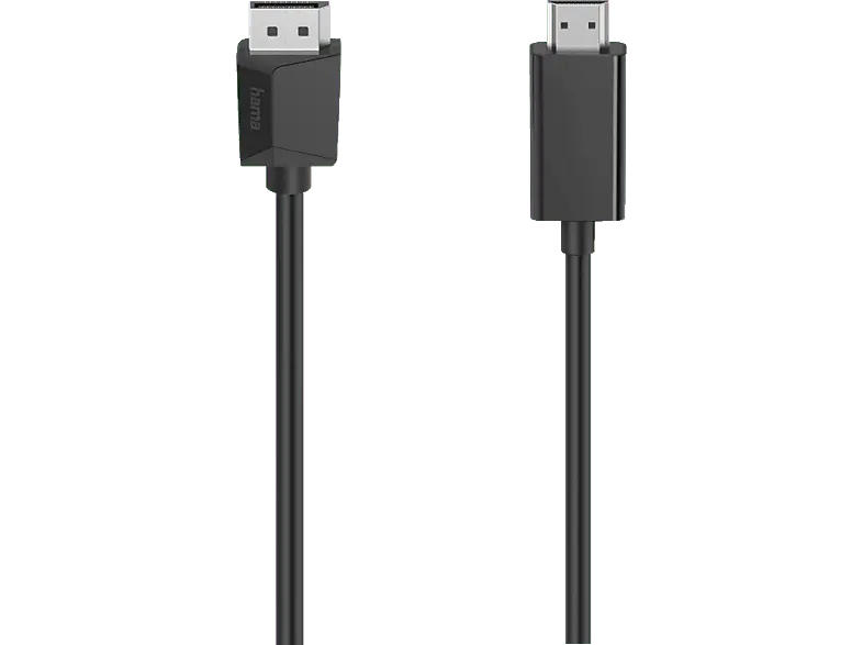 HAMA 200712 Video-Kabel, DisplayPort-Stecker - HDMI™-Stecker, Ultra-HD 4K, 1,50 m; Videokabel