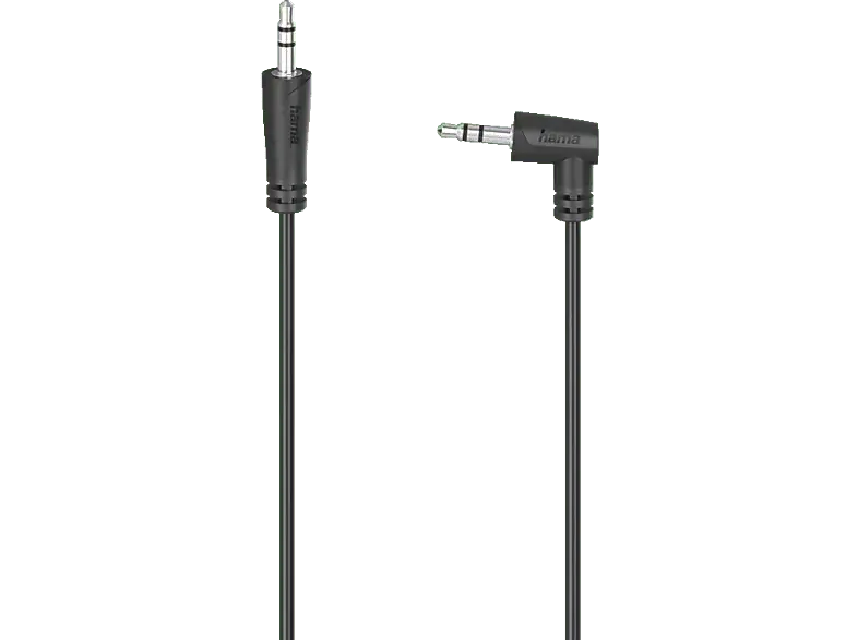 HAMA 200723 Audio-Kabel, 3,5-mm-Klinken-St. 90° - 3,5-mm-Klinken-St., Stereo, 1,5 m; Klinken Verbindungskabel
