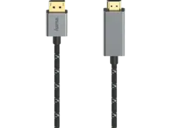 HAMA 200506 Video-Kabel, DisplayPort-St. - HDMI™-St., Ultra-HD 4K@60Hz, Alu, 1,50 m