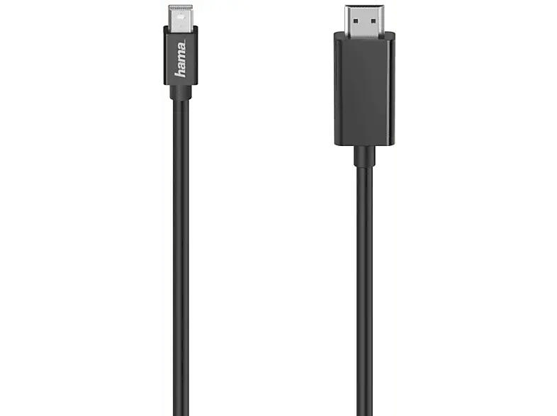 HAMA 00200711 Video-Kabel, Mini-DP-Stecker - HDMI™-Stecker, Ultra-HD 4K, 1,50 m; Kabeladapter