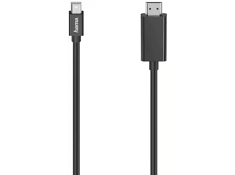 HAMA 00200711 Video-Kabel, Mini-DP-Stecker - HDMI™-Stecker, Ultra-HD 4K, 1,50 m; Kabeladapter