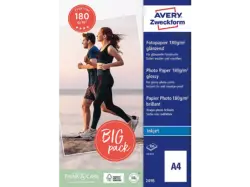 Avery ZWECKforM 2496 Everyday Inkjet Fotopapier, A4, einseitig beschichtet, 180 g/m², 100 Blatt