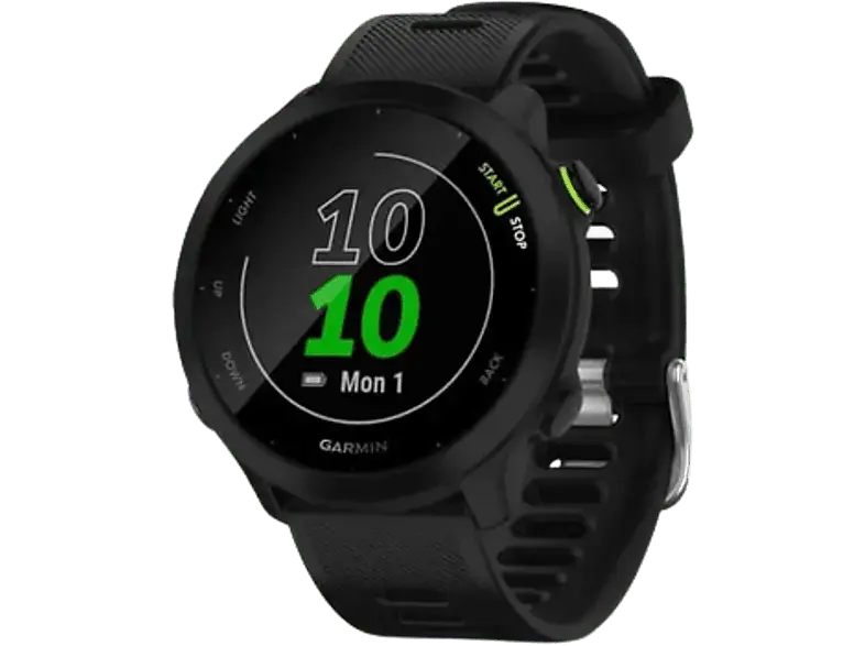 Garmin Smartwatch Forerunner® 55 Schwarz mit Silikon-Wechselarmband 20mm