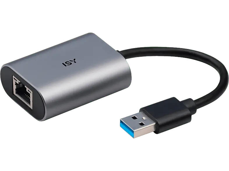 ISY Adapter IAD-1010-A USB 3.0 Typ-A auf Gb-LAN, Silber