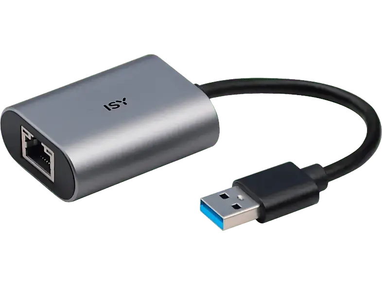ISY Adapter IAD-1010-A USB 3.0 Typ-A auf Gb-LAN, Silber