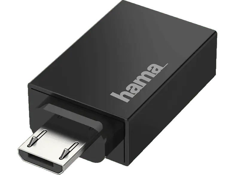 HAMA 200307 USB-OTG-Adapter, Micro-USB-Stecker - USB-Buchse, USB 2.0, 480 Mbit/s; Micro-USB Adapter