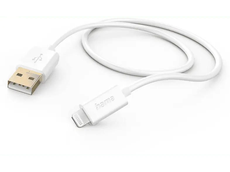 HAMA Ladekabel, USB-A - Lightning, 1.5 m, Weiß