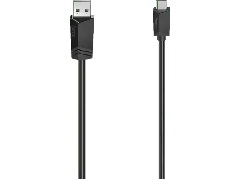 HAMA USB-C-Kabel USB-A-Stecker - USB-C-Stecker, USB 2.0, 480 Mbit / s, 0,75 m