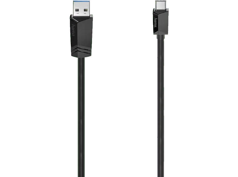 HAMA USB-C-Kabel, USB-C-Stecker - USB-A-Stecker, USB 3.2 Gen1, 5 Gbit / s, 3,00 m