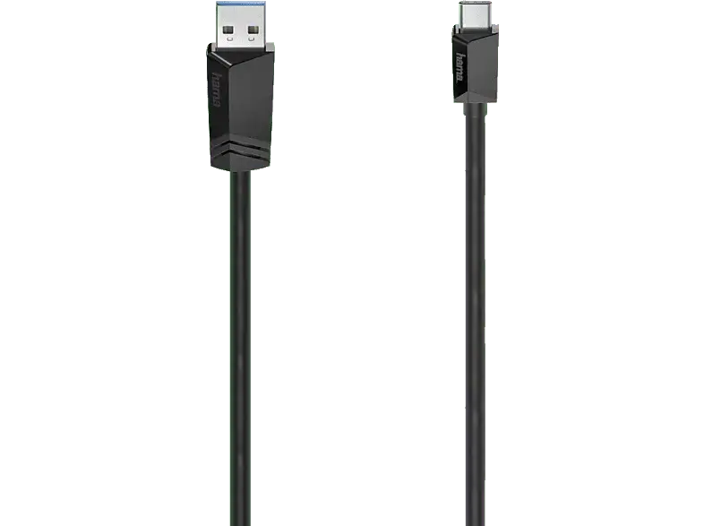 HAMA USB-C-Kabel, USB-C-Stecker - USB-A-Stecker, USB 3.2 Gen1, 5 Gbit / s, 3,00 m
