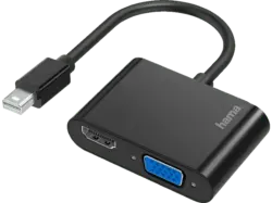HAMA Video-Adapter 2in1, Mini-DisplayPort-St. - VGA & HDMI™-Buchse, Ultra-HD 4K