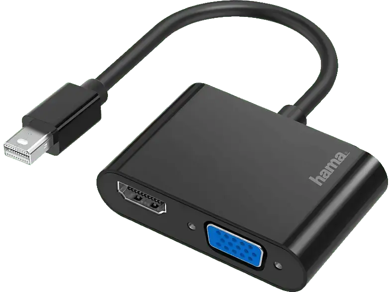 HAMA Video-Adapter 2in1, Mini-DisplayPort-St. - VGA & HDMI™-Buchse, Ultra-HD 4K