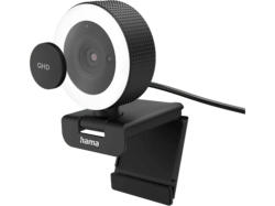 HAMA 139993 Webcam mit Ringlicht "C-800 Pro", QHD, Fernbedienung; Ringlight-Webcam