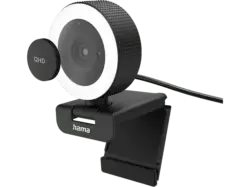 HAMA 139993 Webcam mit Ringlicht "C-800 Pro", QHD, Fernbedienung; Ringlight-Webcam