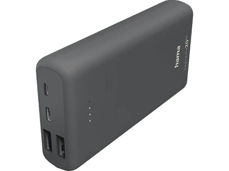 HAMA 00201669 Powerbank Supreme 20HD, 20000 mAh, Grau