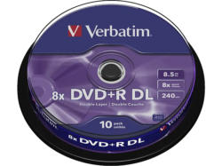 VERBatIM DVD+R Double Layer 10er Spindel Matt Silver 8x