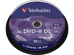 VERBatIM DVD+R Double Layer 10er Spindel Matt Silver 8x